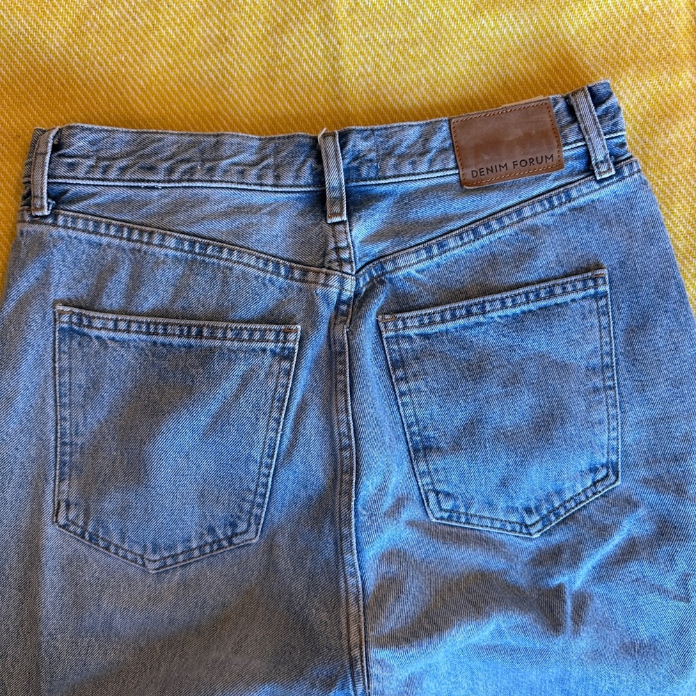 Denim Forum Farrah Hi-Rise Wide Leg Jeans